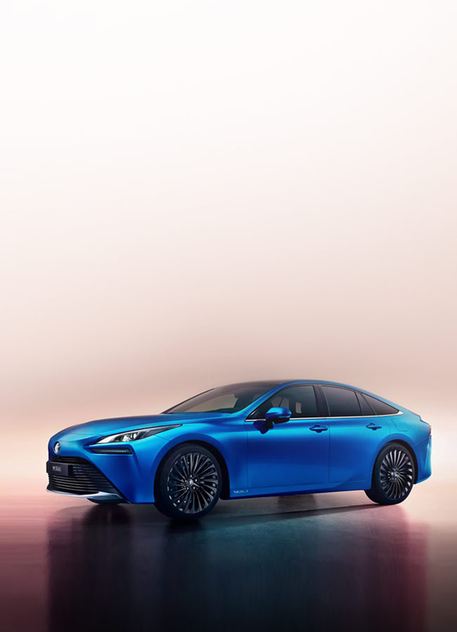 Blauer Toyota Mirai