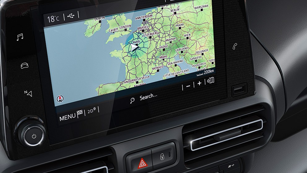 Navigationssystem des Proace City Electric
