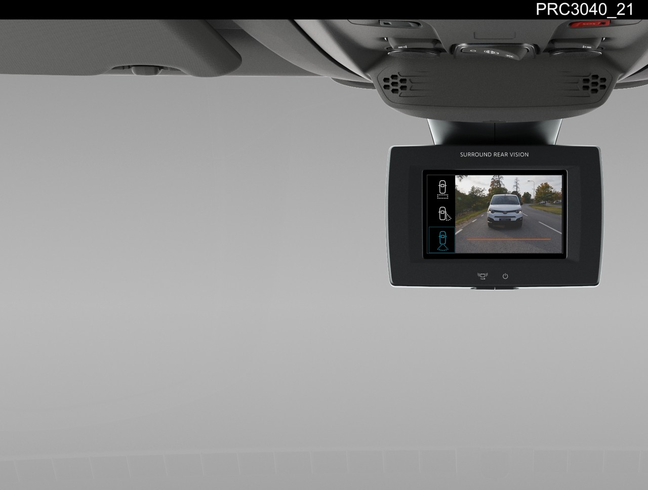 Smart Active Vision showing long distance rear-view camera